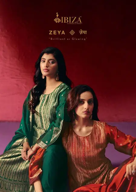 Zeya By Ibiza Banglory Silk Jacquard Online Designer Salwar Suits Wholesale